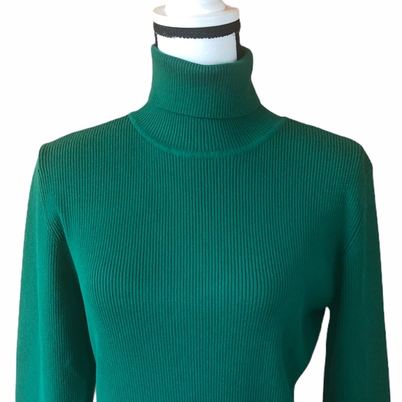 Style & Co Green Turtleneck Sweater Size XL - Picture 4 of 5